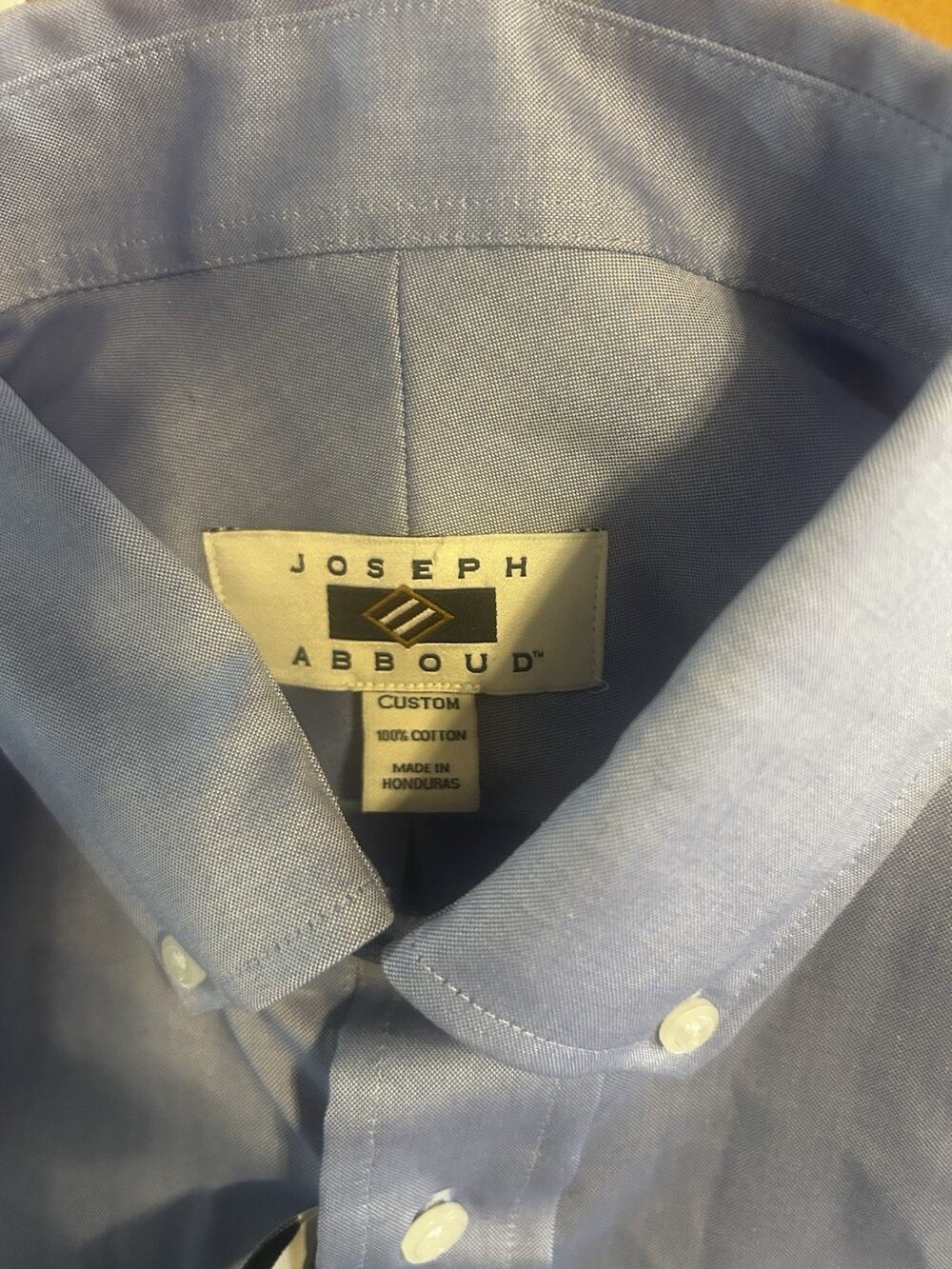 Joseph Abboud Custom Men's Dress Shirt 16.5 31 Blue 100% Cotton NWT